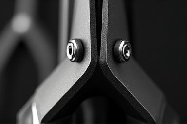 Closeup view of a lightweight bicycle frame joint.