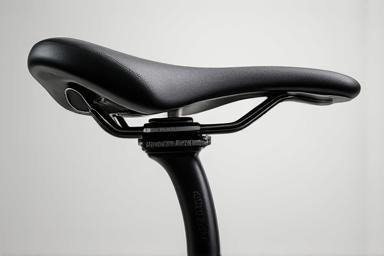 Lightweight bicycle saddle and seatpost.